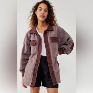 Free People Date Night Ruby Shirt Jacket Shacket, L